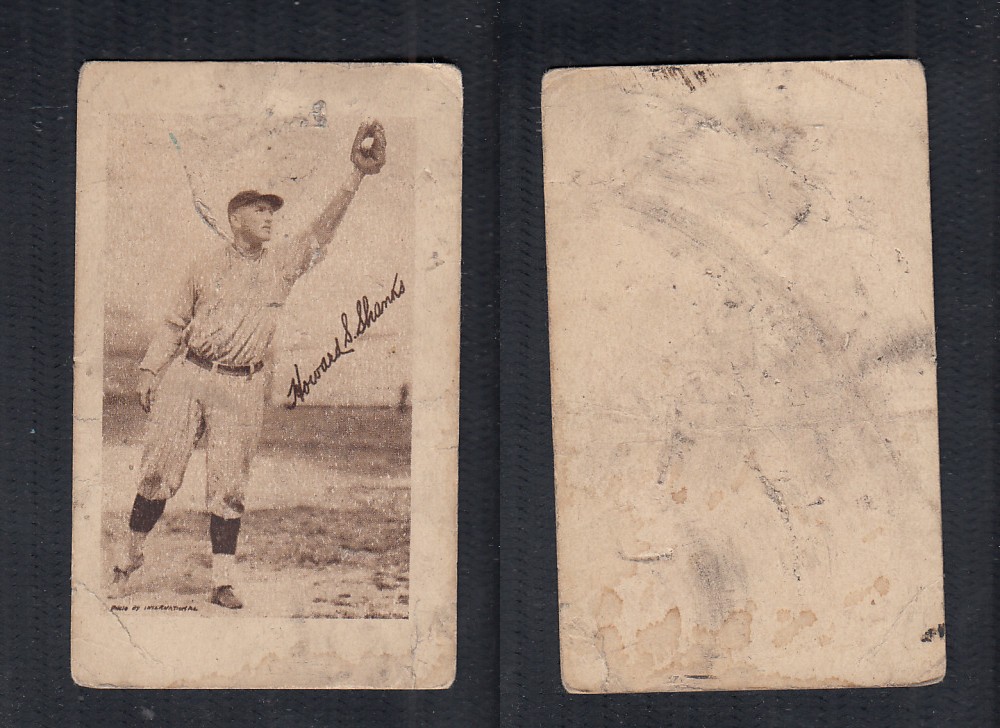 1923 V100 WILLARD'S CHOCOLATE BASEBALL CARD H.S. SHANKS photo