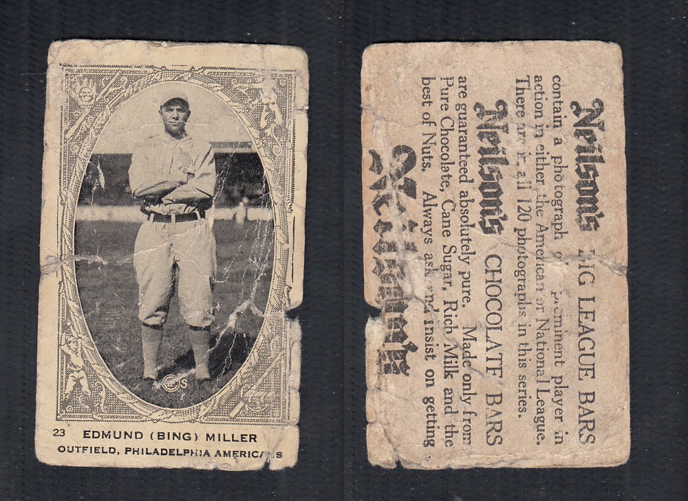 1922 V61 NEILSON'S CHOCOLATE BASEBALL CARD#23 E. MILLER photo
