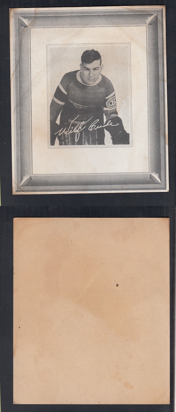 1938-39 QUAKER OATS HOCKEY CARD W. CUDE photo 1938-39 QUAKER OATS HOCKEY CARD W. CUDE photo