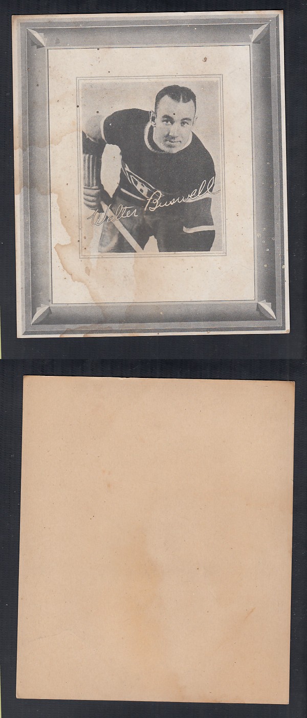 1938-39 QUAKER OATS HOCKEY CARD W. BUSWELL photo 1938-39 QUAKER OATS HOCKEY CARD W. BUSWELL photo