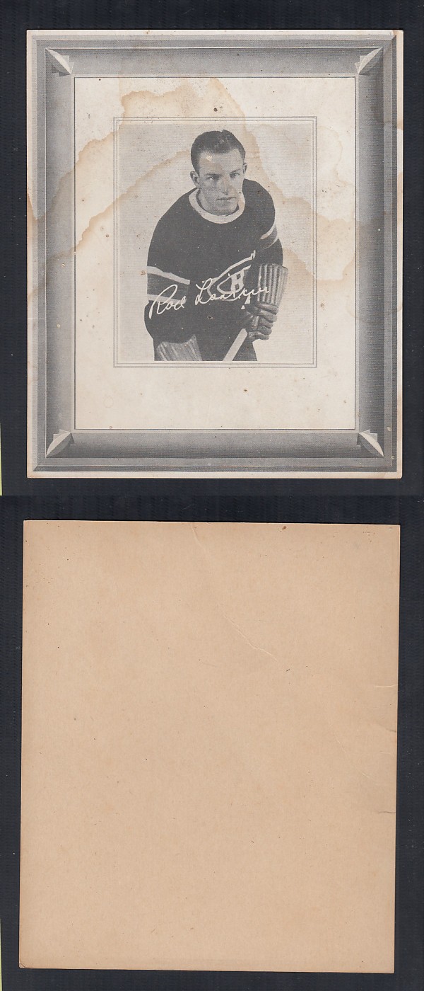 1938-39 QUAKER OATS HOCKEY CARD R. LORRAIN photo 1938-39 QUAKER OATS HOCKEY CARD R. LORRAIN photo