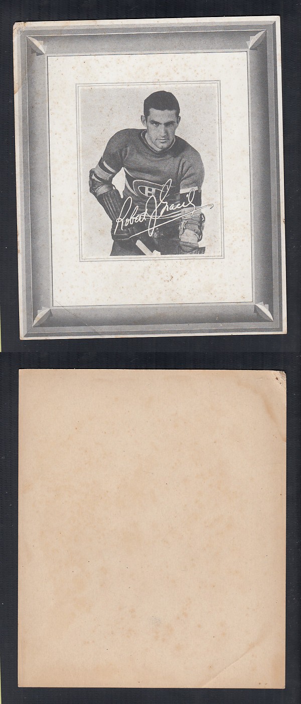 1938-39 QUAKER OATS HOCKEY CARD R. GRACIE photo 1938-39 QUAKER OATS HOCKEY CARD R. GRACIE photo