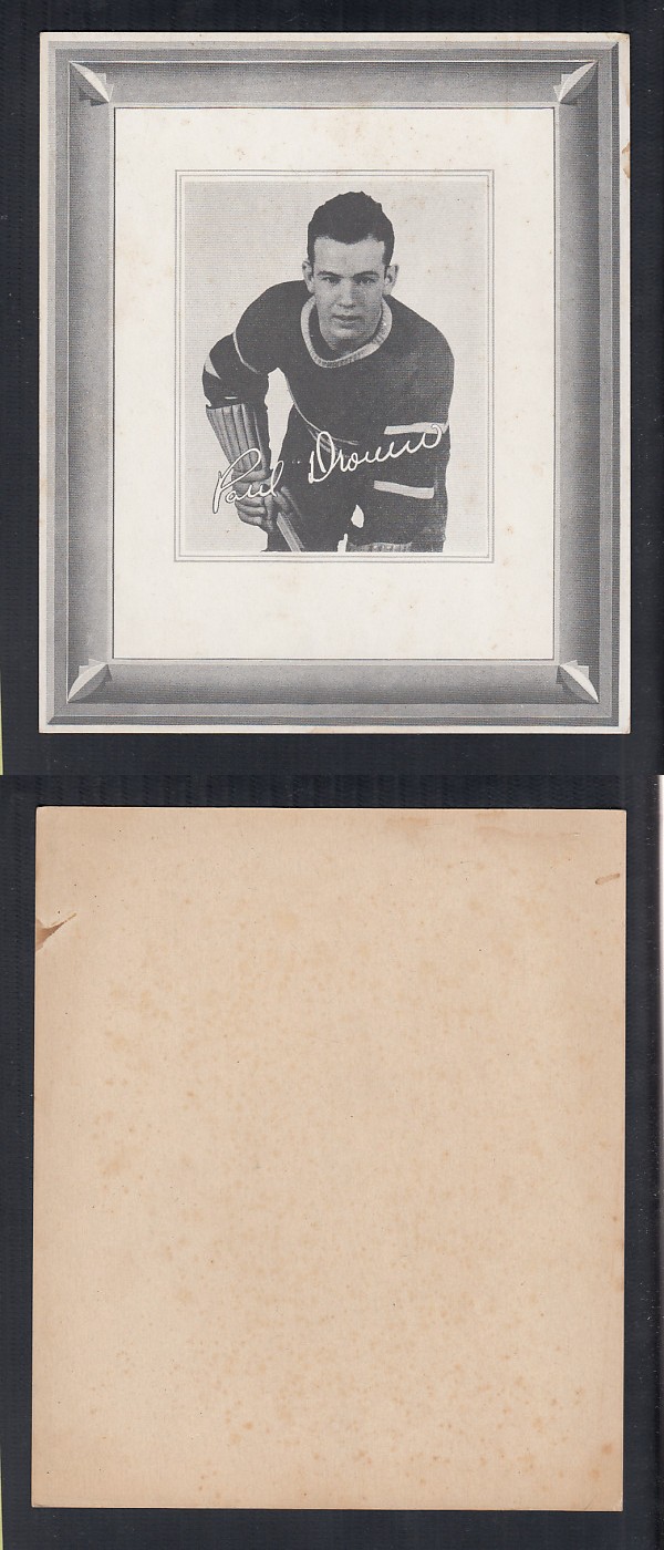 1938-39 QUAKER OATS HOCKEY CARD P. DROUIN photo 1938-39 QUAKER OATS HOCKEY CARD P. DROUIN photo