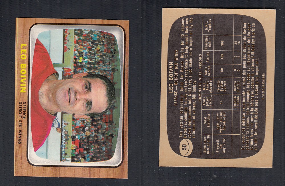 1966-67 TOPPS HOCKEY CARD #50 L. BROWN photo 1966-67 TOPPS HOCKEY CARD #50 L. BROWN photo
