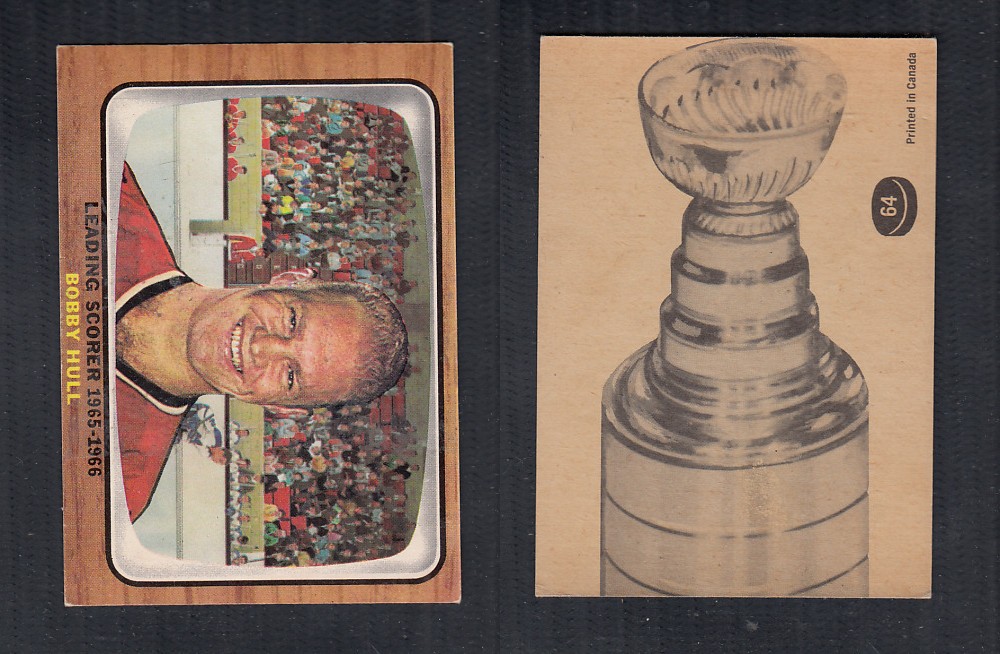1966-67 TOPPS HOCKEY CARD #64 B. HULL photo 1966-67 TOPPS HOCKEY CARD #64 B. HULL photo