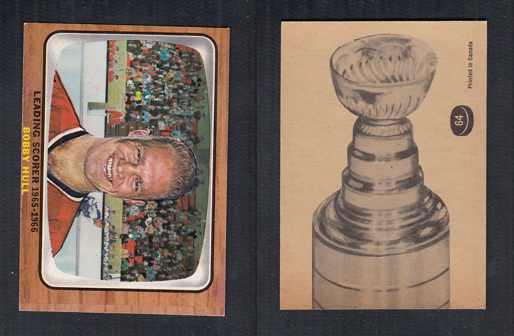 1966-67 TOPPS HOCKEY CARD #64 B. HULL photo 1966-67 TOPPS HOCKEY CARD #64 B. HULL photo