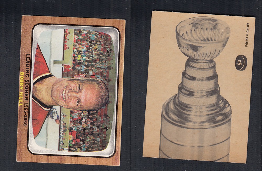 1966-67 TOPPS HOCKEY CARD #64 B. HULL photo 1966-67 TOPPS HOCKEY CARD #64 B. HULL photo