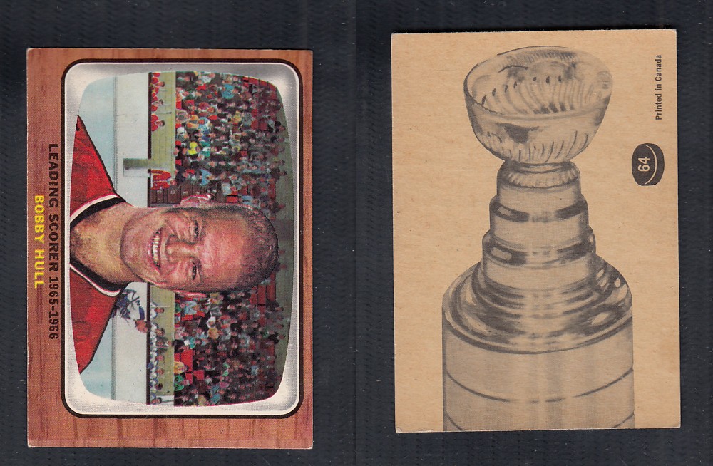 1966-67 TOPPS HOCKEY CARD #64 B. HULL photo 1966-67 TOPPS HOCKEY CARD #64 B. HULL photo