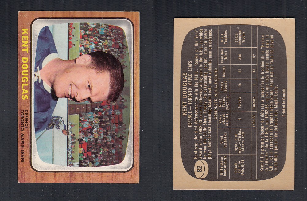 1966-67 TOPPS HOCKEY CARD #82 K. DOUGLAS photo 1966-67 TOPPS HOCKEY CARD #82 K. DOUGLAS photo
