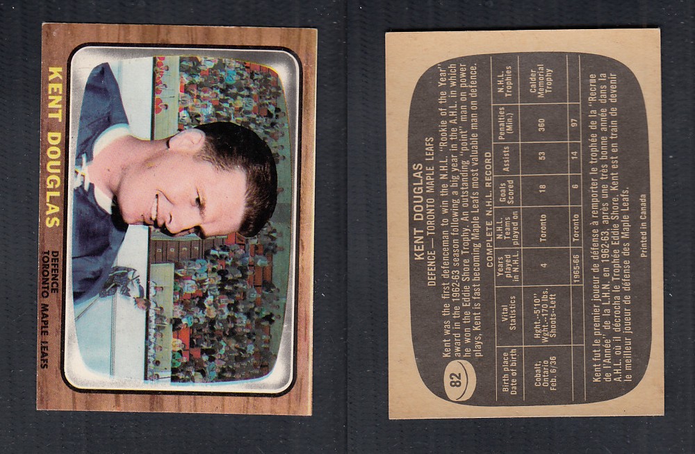 1966-67 TOPPS HOCKEY CARD #82 K. DOUGLAS photo 1966-67 TOPPS HOCKEY CARD #82 K. DOUGLAS photo
