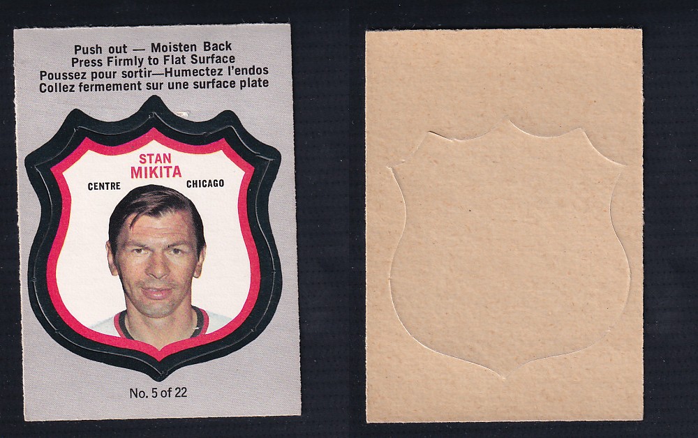 1972-73 O-PEE-CHEE PLAYER CREST #5 S. MIKITA photo 1972-73 O-PEE-CHEE PLAYER CREST #5 S. MIKITA photo