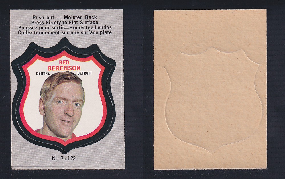 1972-73 O-PEE-CHEE PLAYER CREST #7 R. BERENSON photo 1972-73 O-PEE-CHEE PLAYER CREST #7 R. BERENSON photo