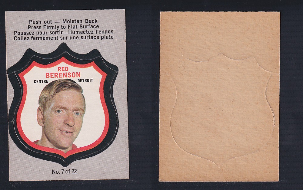 1972-73 O-PEE-CHEE PLAYER CREST #7 R. BERENSON photo 1972-73 O-PEE-CHEE PLAYER CREST #7 R. BERENSON photo
