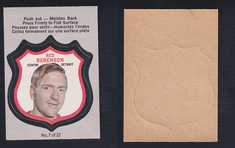 1972-73 O-PEE-CHEE PLAYER CREST #7 R. BERENSON photo 1972-73 O-PEE-CHEE PLAYER CREST #7 R. BERENSON photo