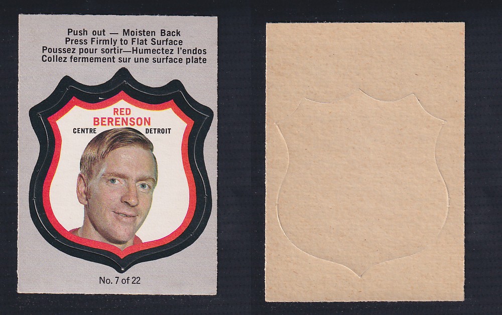 1972-73 O-PEE-CHEE PLAYER CREST #7 R. BERENSON photo 1972-73 O-PEE-CHEE PLAYER CREST #7 R. BERENSON photo