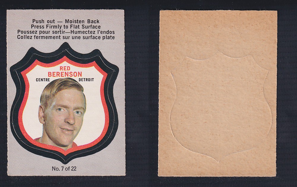 1972-73 O-PEE-CHEE PLAYER CREST #7 R. BERENSON photo 1972-73 O-PEE-CHEE PLAYER CREST #7 R. BERENSON photo