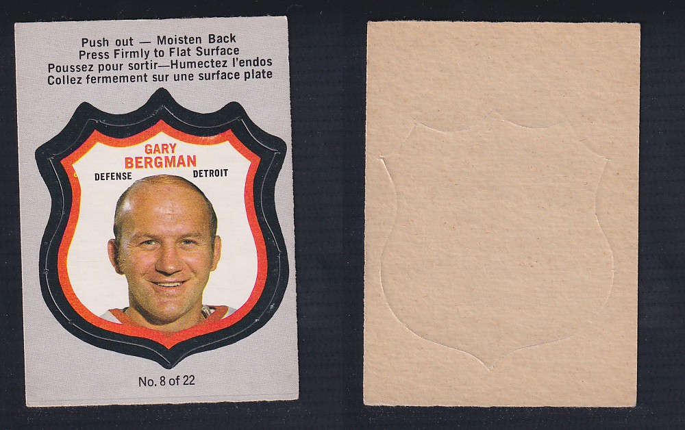 1972-73 O-PEE-CHEE PLAYER CREST #8 G. BERGMAN photo 1972-73 O-PEE-CHEE PLAYER CREST #8 G. BERGMAN photo