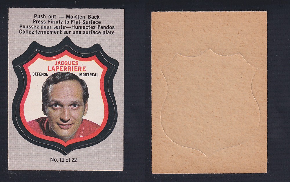 1972-73 O-PEE-CHEE PLAYER CREST #11 J. LAPERRIERE photo 1972-73 O-PEE-CHEE PLAYER CREST #11 J. LAPERRIERE photo