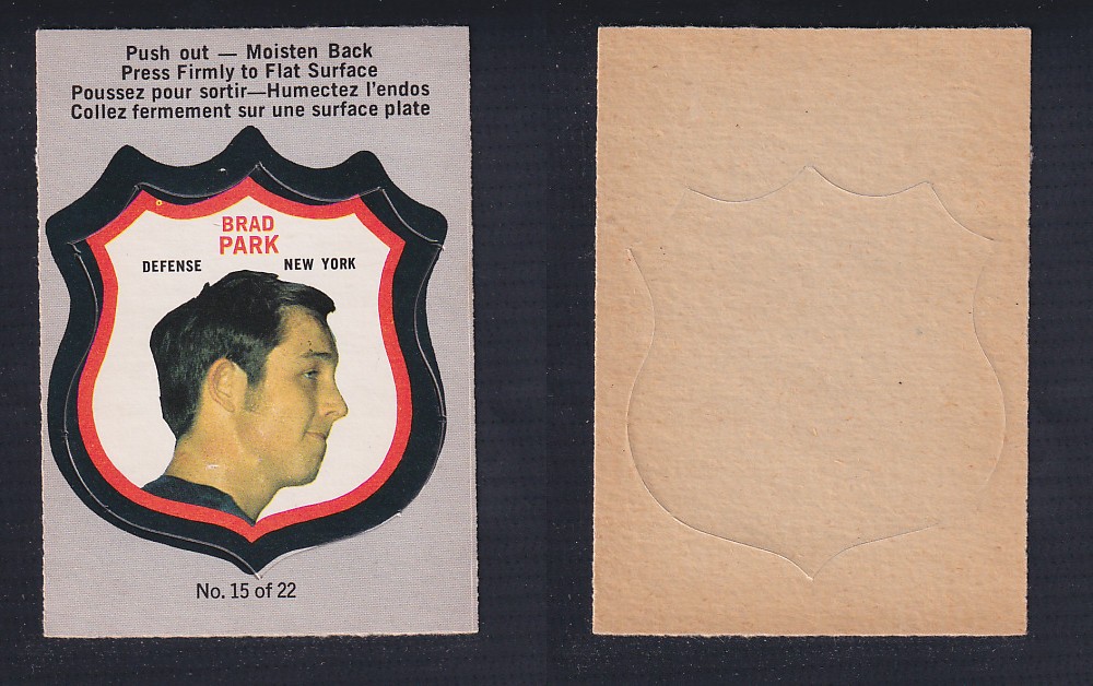 1972-73 O-PEE-CHEE PLAYER CREST #15 B. PARK photo 1972-73 O-PEE-CHEE PLAYER CREST #15 B. PARK photo
