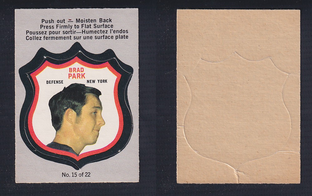 1972-73 O-PEE-CHEE PLAYER CREST #15 B. PARK photo 1972-73 O-PEE-CHEE PLAYER CREST #15 B. PARK photo