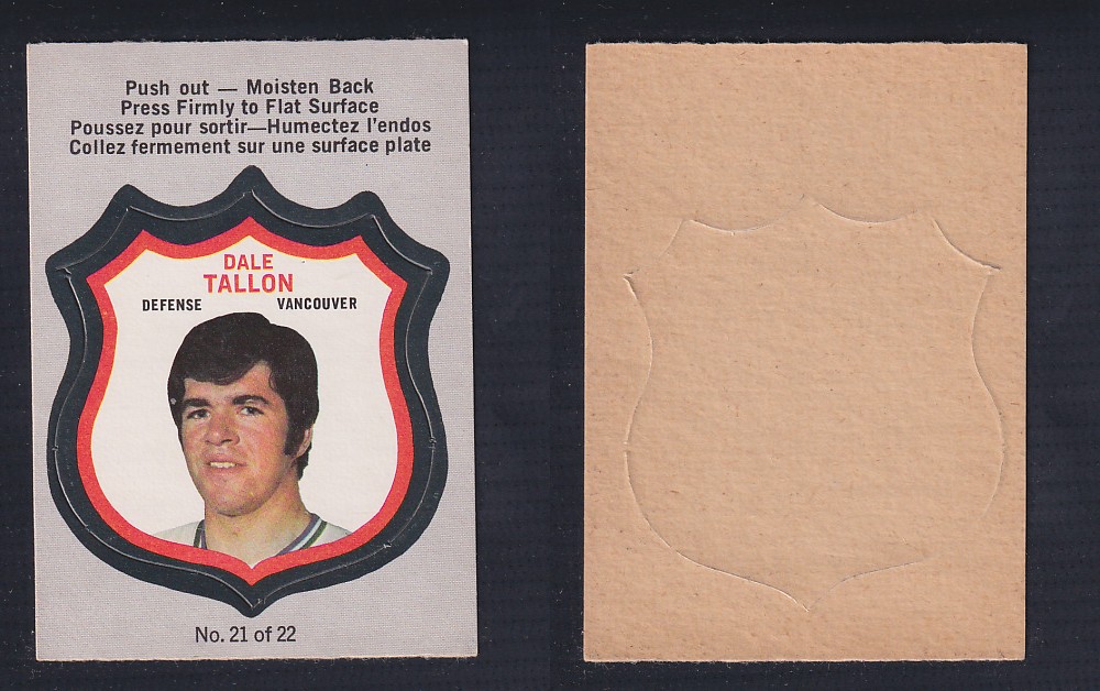 1972-73 O-PEE-CHEE PLAYER CREST #21 D. TALLON photo 1972-73 O-PEE-CHEE PLAYER CREST #21 D. TALLON photo