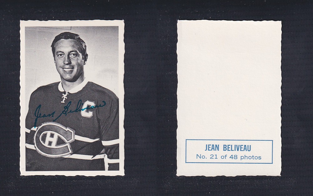 1970-71 O-PEE-CHEE DECKLE EDGE #21 J. BELIVEAU photo