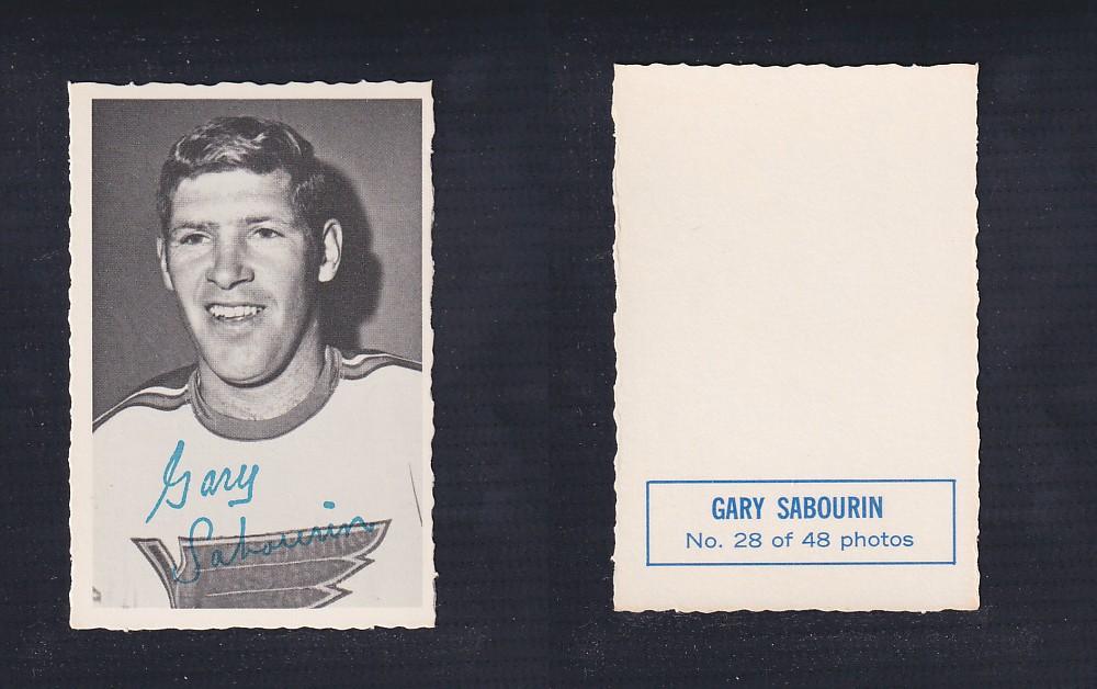 1970-71 O-PEE-CHEE DECKLE EDGE #28 G. SABOURIN photo 1970-71 O-PEE-CHEE DECKLE EDGE #28 G. SABOURIN photo