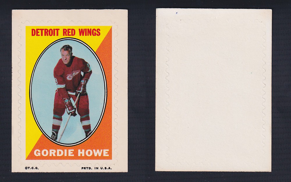 1970-71 O-PEE-CHEE STICKER STAMP G. HOWE photo 1970-71 O-PEE-CHEE STICKER STAMP G. HOWE photo