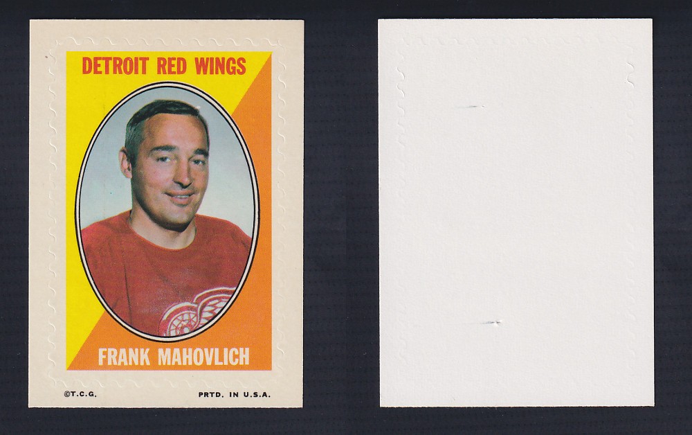 1970-71 O-PEE-CHEE STICKER STAMP F. MAHOVLICH photo 1970-71 O-PEE-CHEE STICKER STAMP F. MAHOVLICH photo