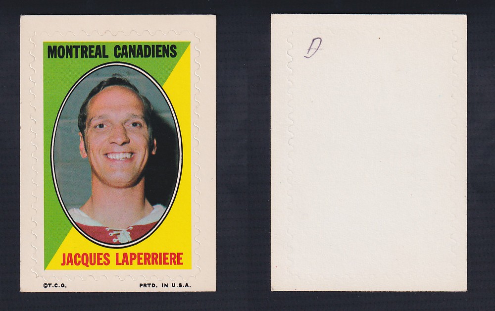 1970-71 O-PEE-CHEE STICKER STAMP J. LAPERRIERE photo 1970-71 O-PEE-CHEE STICKER STAMP J. LAPERRIERE photo