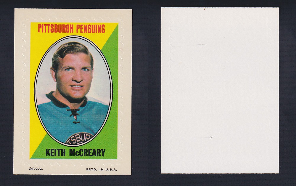 1970-71 O-PEE-CHEE STICKER STAMP K. McCREARY photo 1970-71 O-PEE-CHEE STICKER STAMP K. McCREARY photo