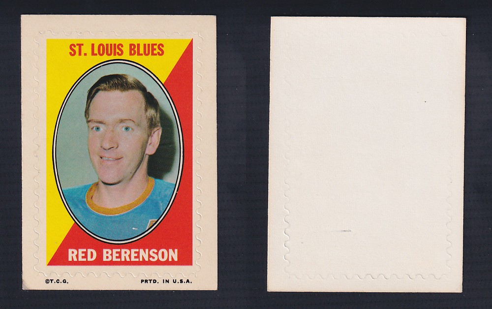 1970-71 O-PEE-CHEE STICKER STAMP R. BENRENSON photo 1970-71 O-PEE-CHEE STICKER STAMP R. BENRENSON photo