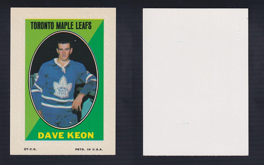 1970-71 O-PEE-CHEE STICKER STAMP D. KEON photo 1970-71 O-PEE-CHEE STICKER STAMP D. KEON photo
