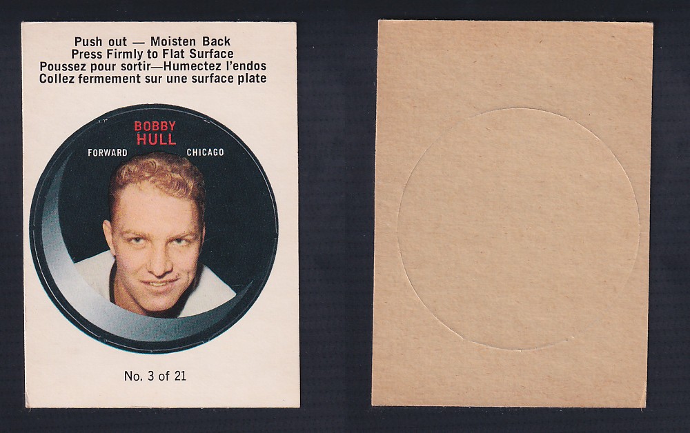 1968-69 O-PEE-CHEE PUCK STICKER #3 B. HULL photo