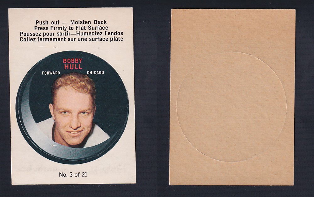 1968-69 O-PEE-CHEE PUCK STICKER #3 B. HULL photo