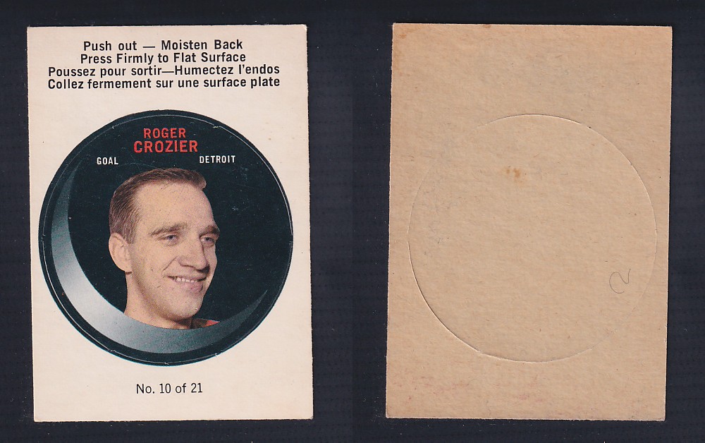 1968-69 O-PEE-CHEE PUCK STICKER #10 R. CROZIER photo