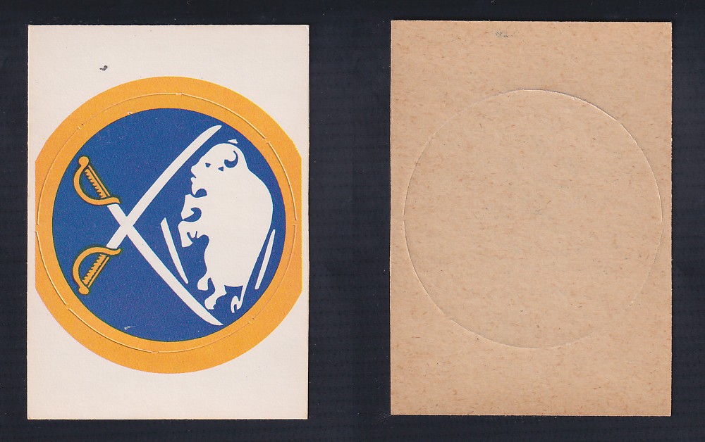 1972-73 O-PEE-CHEE TEAM EMBLEM BUFFALO SABRES photo 1972-73 O-PEE-CHEE TEAM EMBLEM BUFFALO SABRES photo