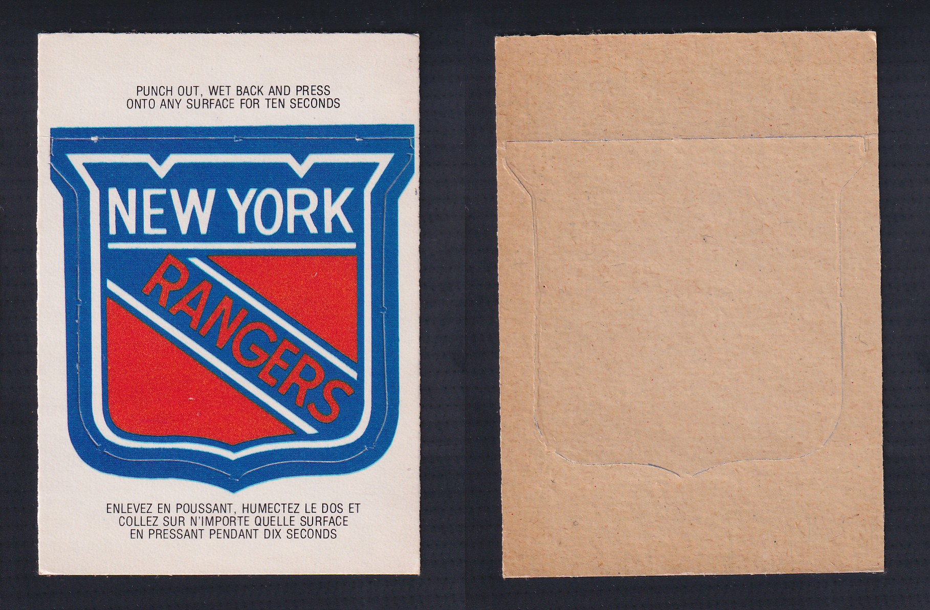 1973-74 O-PEE-CHEE TEAM LOGO NEW YORK RANGERS photo