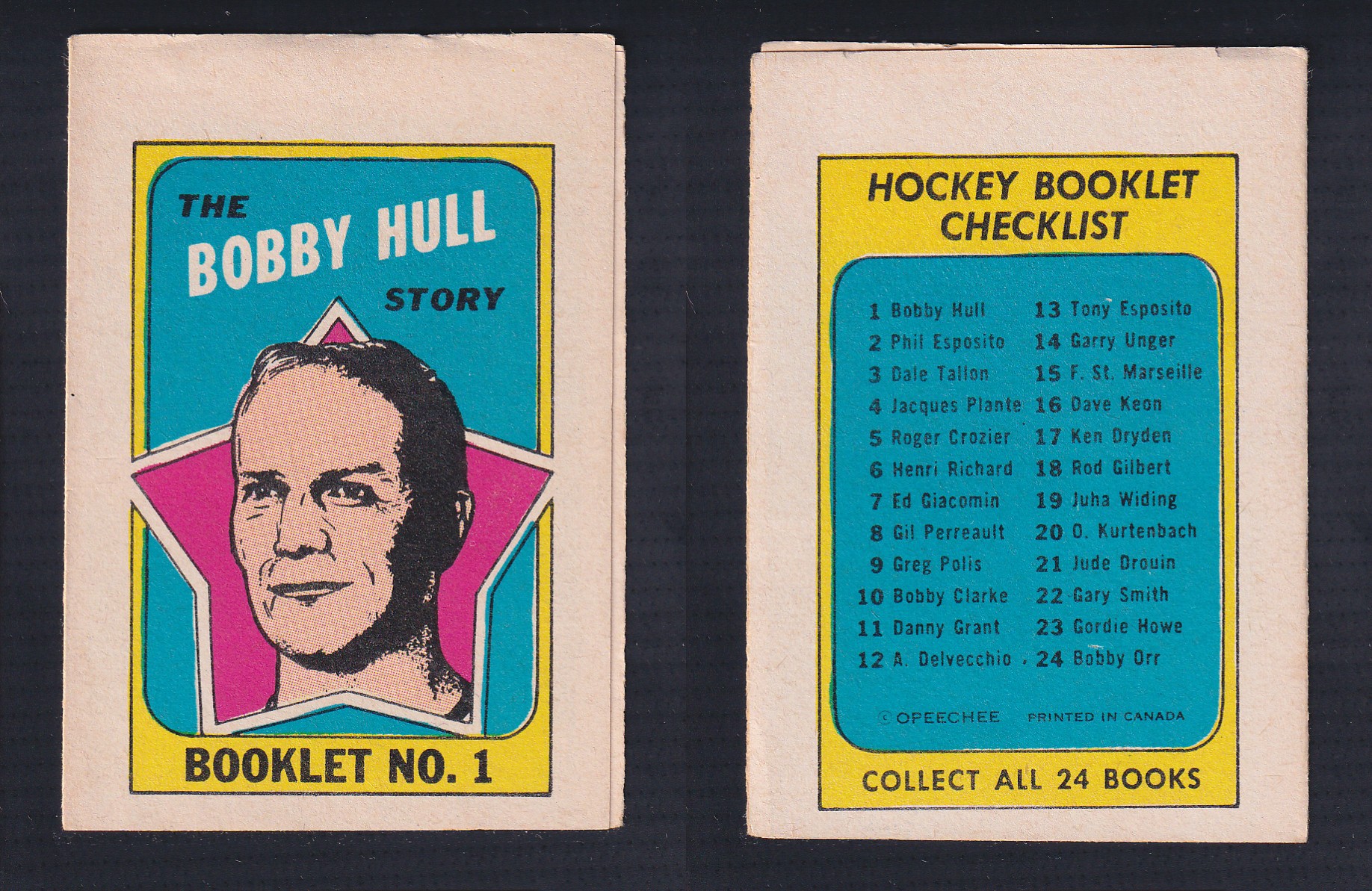 1971-72 O-PEE-CHEE STORY BOOKLET ENGLISH #1 B.HULL photo 1971-72 O-PEE-CHEE STORY BOOKLET ENGLISH #1 B.HULL photo