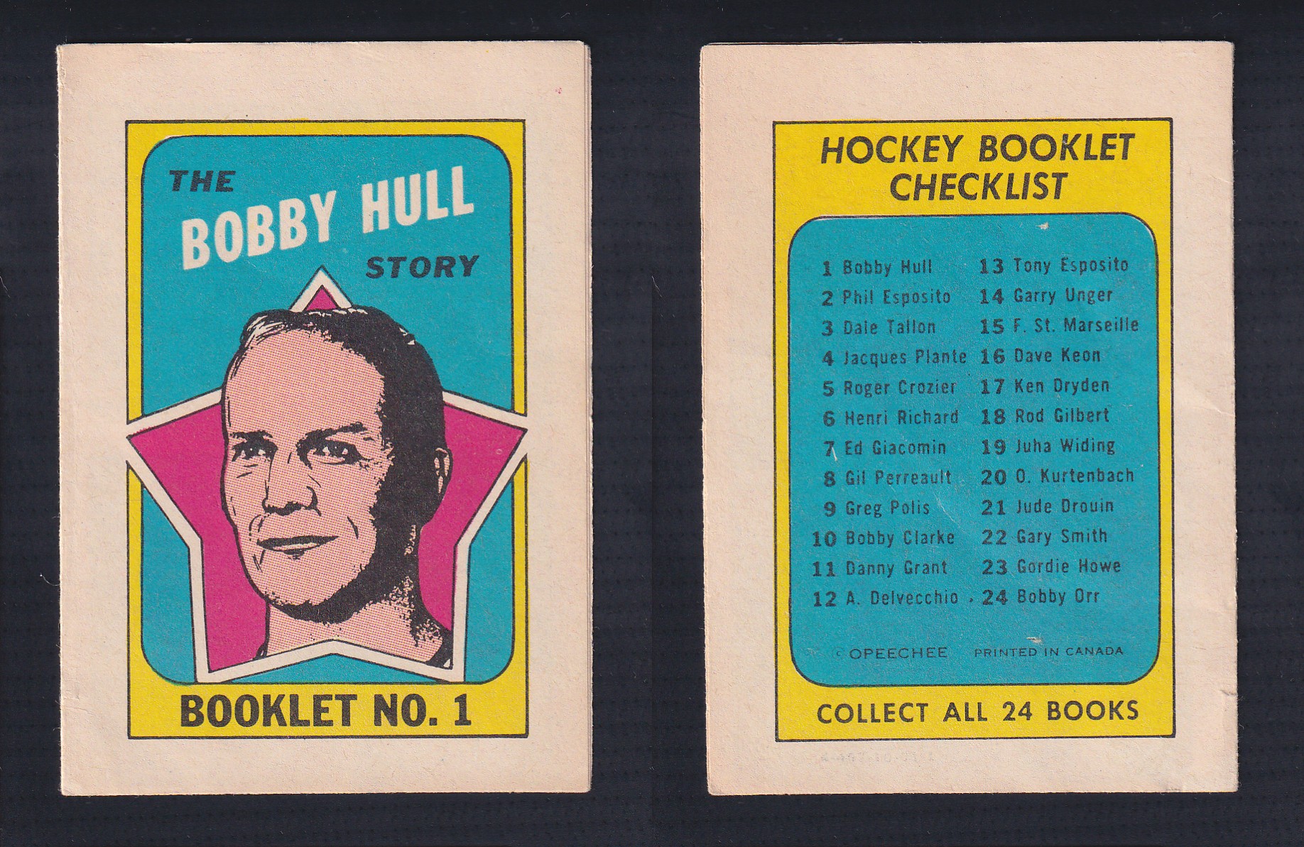 1971-72 O-PEE-CHEE STORY BOOKLET ENGLISH #1 B.HULL photo 1971-72 O-PEE-CHEE STORY BOOKLET ENGLISH #1 B.HULL photo