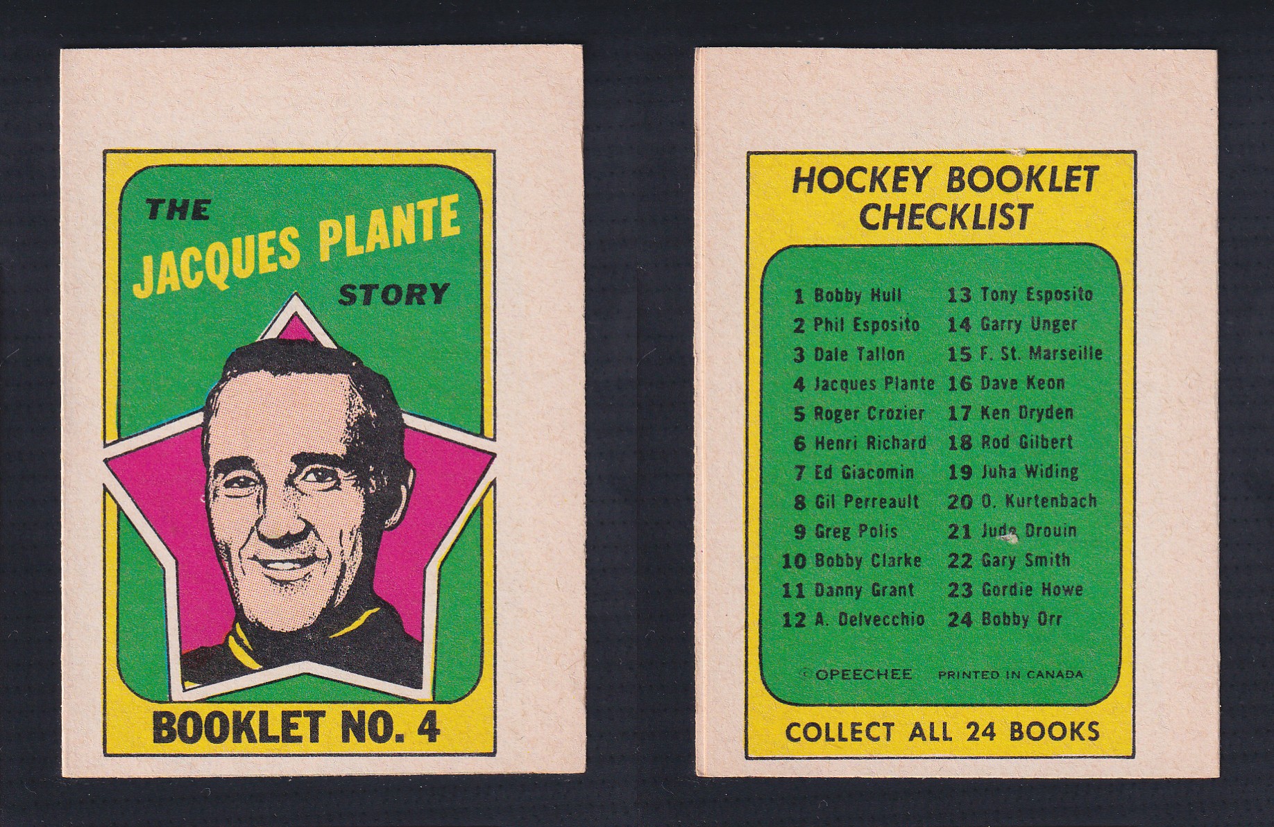 1971-72 O-PEE-CHEE STORY BOOKLET ENGLISH #4 J.PLANTE photo 1971-72 O-PEE-CHEE STORY BOOKLET ENGLISH #4 J.PLANTE photo