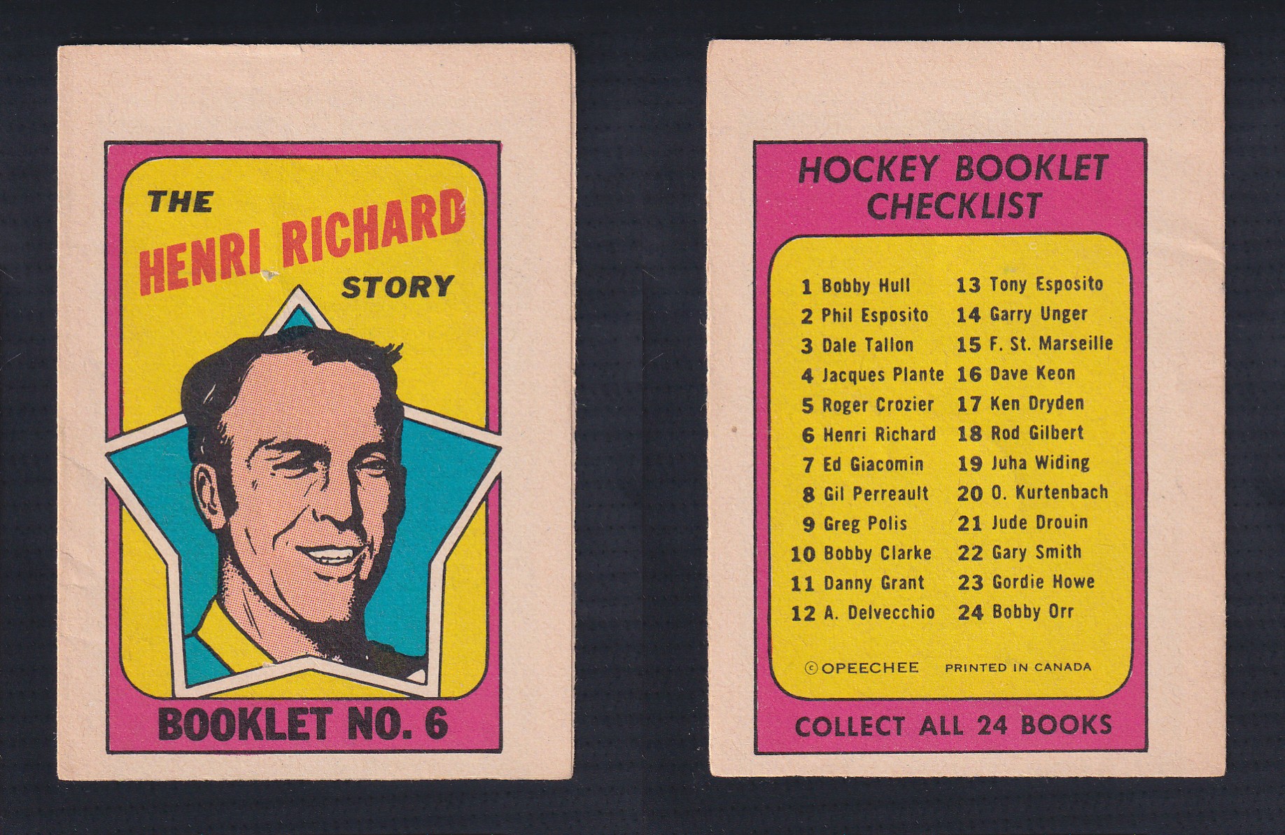 1971-72 O-PEE-CHEE STORY BOOKLET ENGLISH #6 H.RICHARD photo 1971-72 O-PEE-CHEE STORY BOOKLET ENGLISH #6 H.RICHARD photo