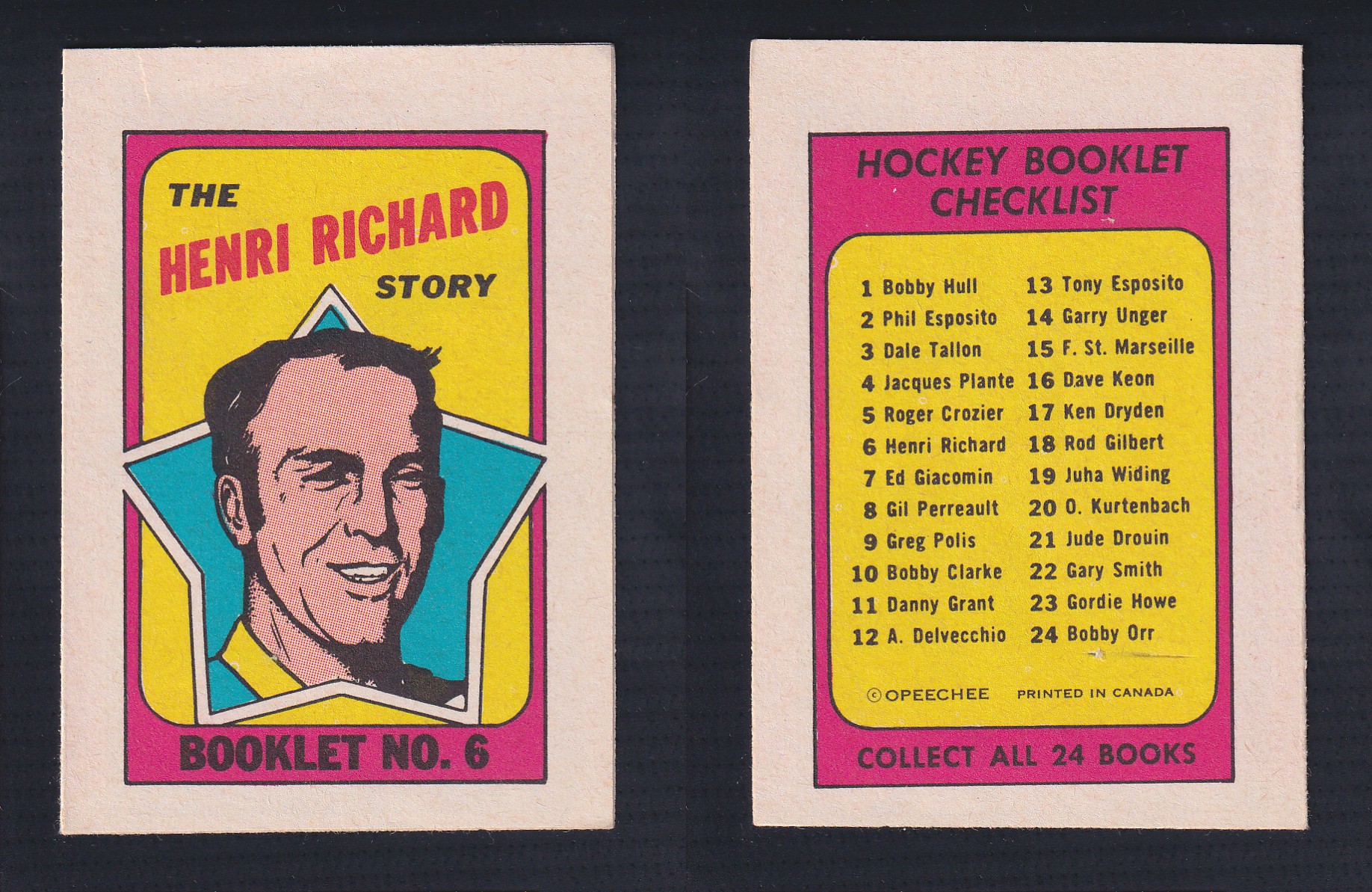 1971-72 O-PEE-CHEE STORY BOOKLET ENGLISH #6 H.RICHARD photo 1971-72 O-PEE-CHEE STORY BOOKLET ENGLISH #6 H.RICHARD photo