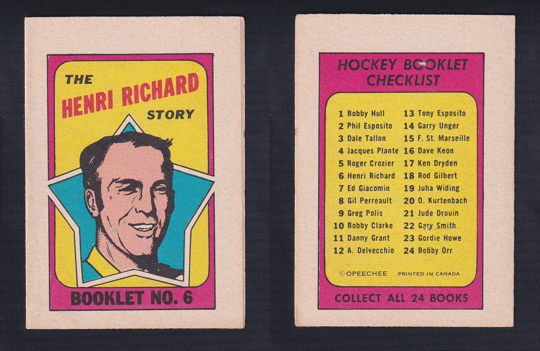 1971-72 O-PEE-CHEE STORY BOOKLET ENGLISH #6 H.RICHARD photo 1971-72 O-PEE-CHEE STORY BOOKLET ENGLISH #6 H.RICHARD photo