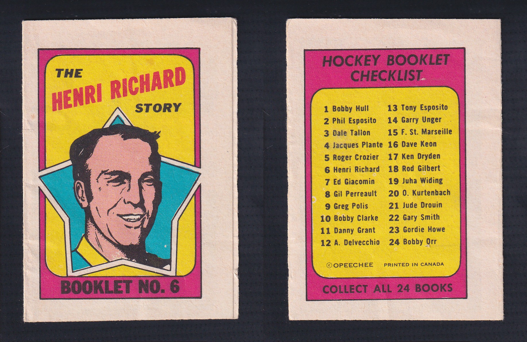 1971-72 O-PEE-CHEE STORY BOOKLET ENGLISH #6 H.RICHARD photo 1971-72 O-PEE-CHEE STORY BOOKLET ENGLISH #6 H.RICHARD photo