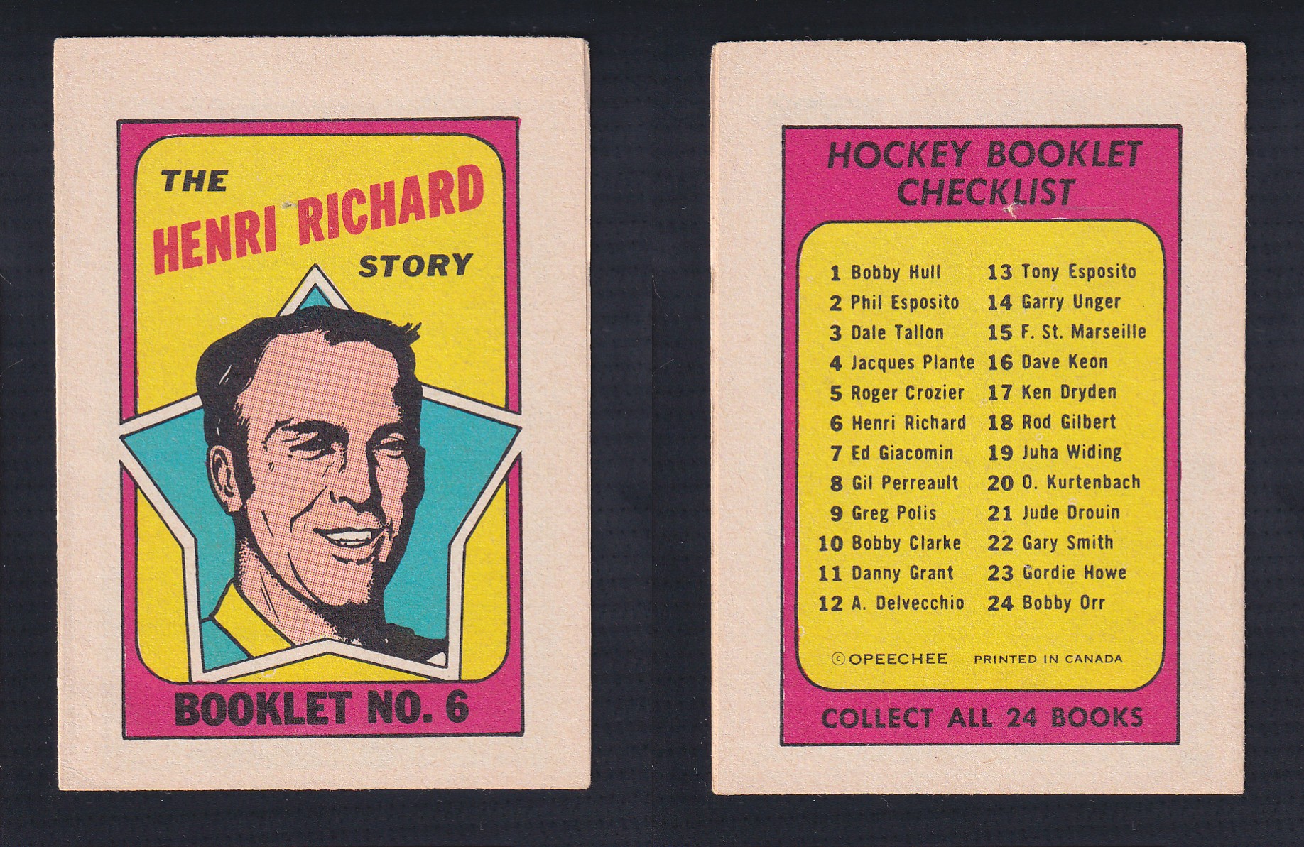1971-72 O-PEE-CHEE STORY BOOKLET ENGLISH #6 H.RICHARD photo 1971-72 O-PEE-CHEE STORY BOOKLET ENGLISH #6 H.RICHARD photo