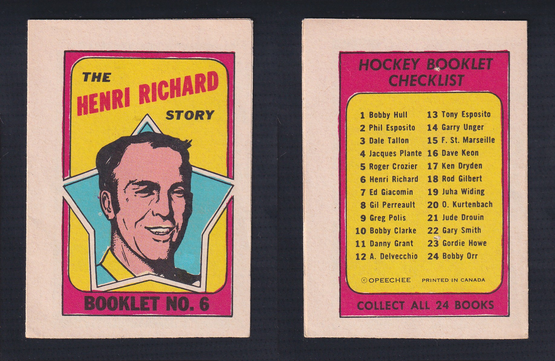 1971-72 O-PEE-CHEE STORY BOOKLET ENGLISH #6 H.RICHARD photo 1971-72 O-PEE-CHEE STORY BOOKLET ENGLISH #6 H.RICHARD photo