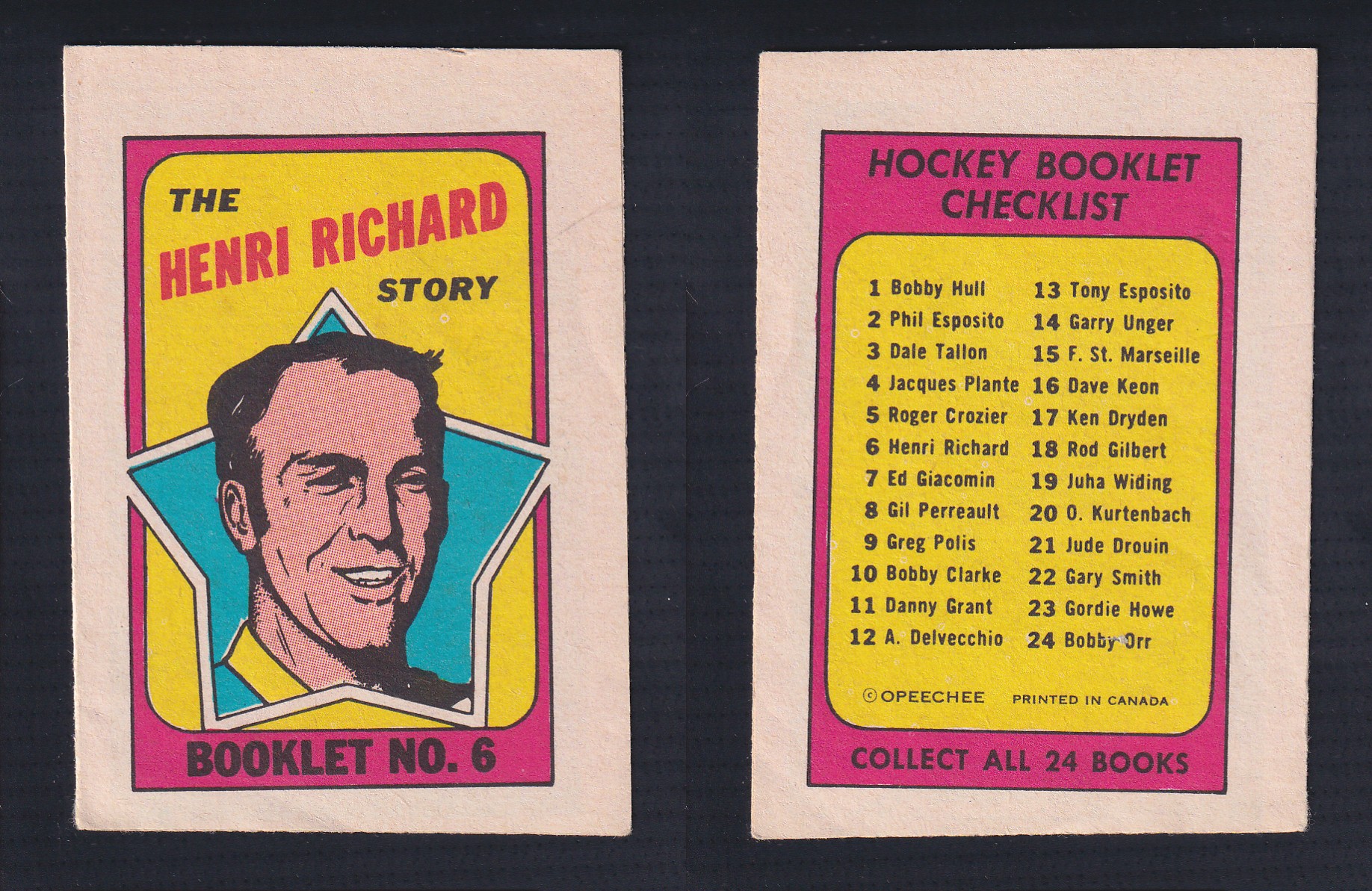 1971-72 O-PEE-CHEE STORY BOOKLET ENGLISH #6 H.RICHARD photo 1971-72 O-PEE-CHEE STORY BOOKLET ENGLISH #6 H.RICHARD photo