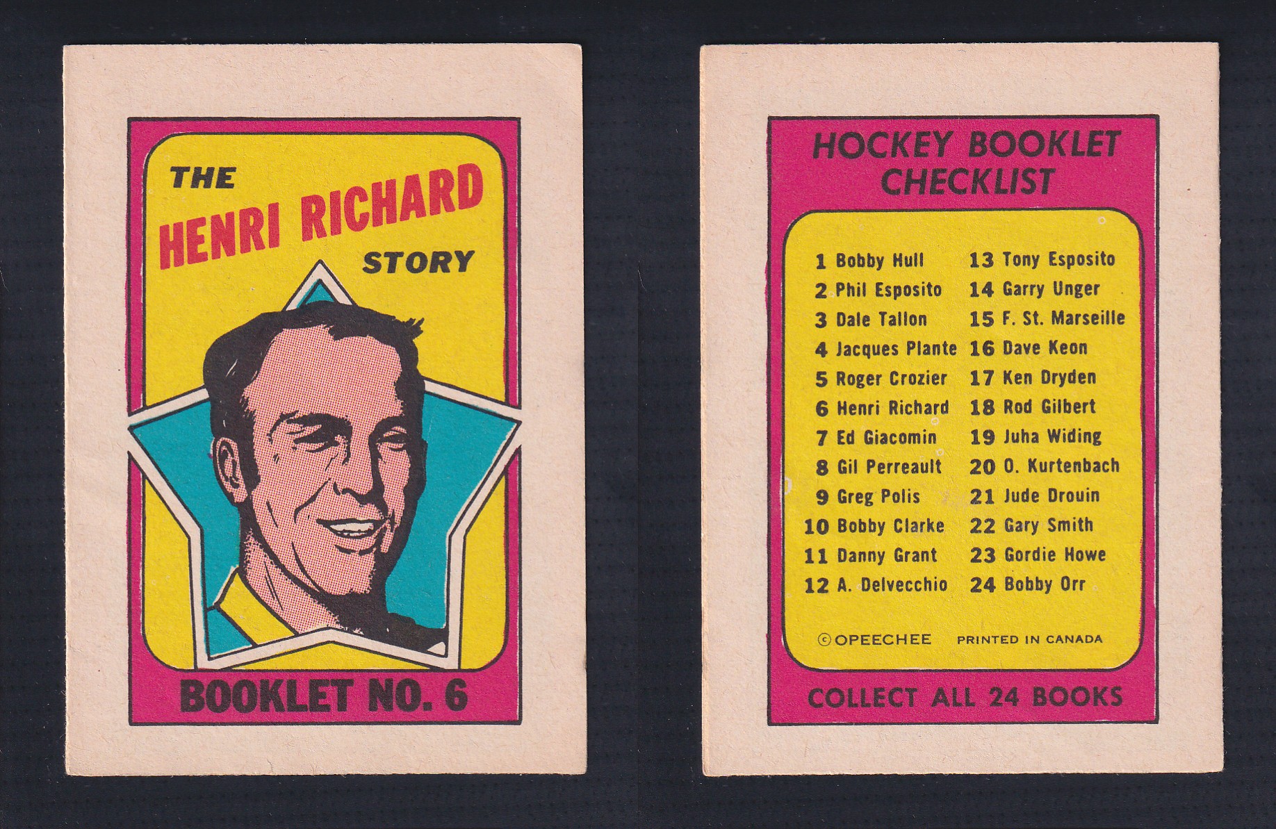 1971-72 O-PEE-CHEE STORY BOOKLET ENGLISH #6 H.RICHARD photo 1971-72 O-PEE-CHEE STORY BOOKLET ENGLISH #6 H.RICHARD photo