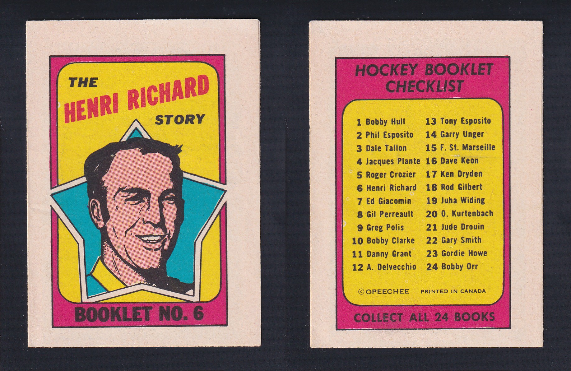 1971-72 O-PEE-CHEE STORY BOOKLET ENGLISH #6 H.RICHARD photo 1971-72 O-PEE-CHEE STORY BOOKLET ENGLISH #6 H.RICHARD photo